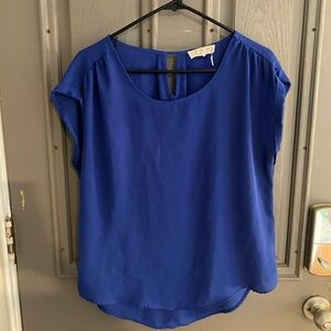 Pink Rose Royal Blue Women's Blouse